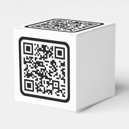 Bearbeiten moderner QR-Code | Schwarz-weiß oder fa Geschenkschachtel (Vorderseite)