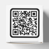 Bearbeiten moderner QR-Code | Schwarz-weiß oder fa Geschenkschachtel (Oben)