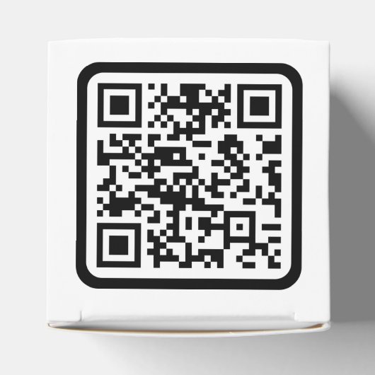 Bearbeiten moderner QR-Code | Schwarz-weiß oder fa Geschenkschachtel (Oben)