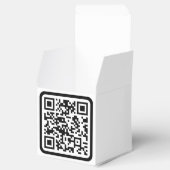 Bearbeiten moderner QR-Code | Schwarz-weiß oder fa Geschenkschachtel (Geöffnet)