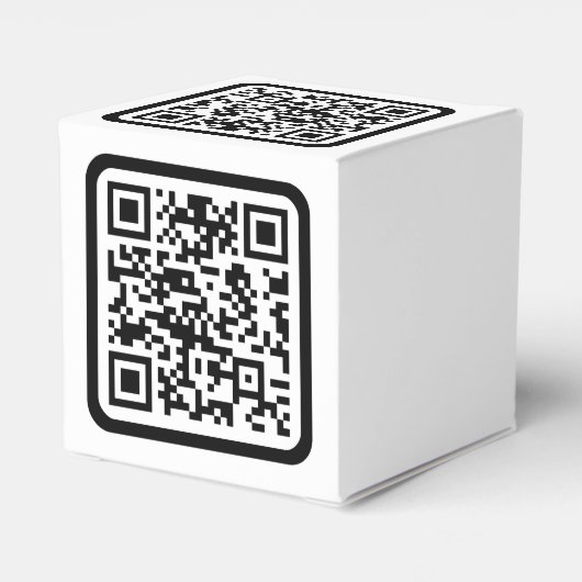 Bearbeiten moderner QR-Code | Schwarz-weiß oder fa Geschenkschachtel (Rückseite)