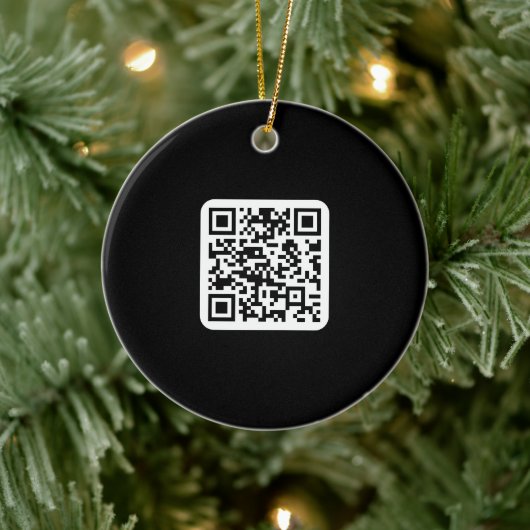 Bearbeiten moderner QR-Code | Schwarz-weiß oder fa Keramik Ornament (Baum)