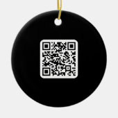 Bearbeiten moderner QR-Code | Schwarz-weiß oder fa Keramik Ornament (Vorne)