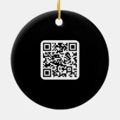 Bearbeiten moderner QR-Code | Schwarz-weiß oder fa Keramik Ornament (Hinten)