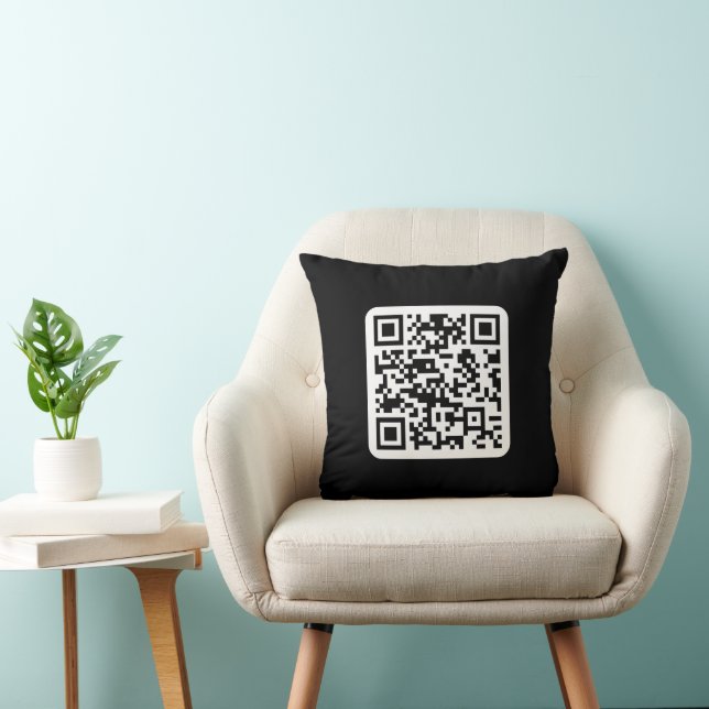 Bearbeiten moderner QR-Code | Schwarz-weiß oder fa Kissen (Stuhl )