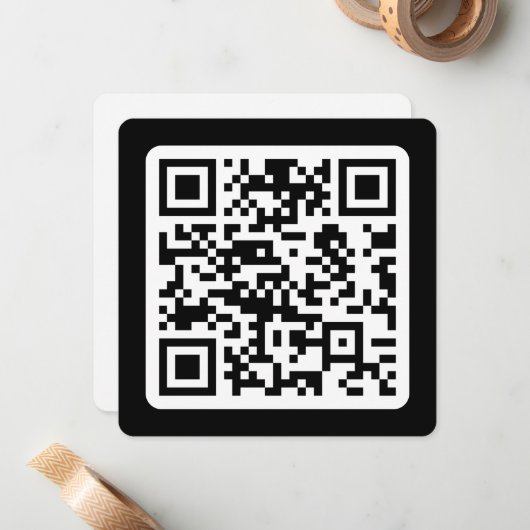 Bearbeiten moderner QR-Code | Schwarz-weiß oder fa Mitteilungskarte (Vorderseite/Rückseite Beispiel)
