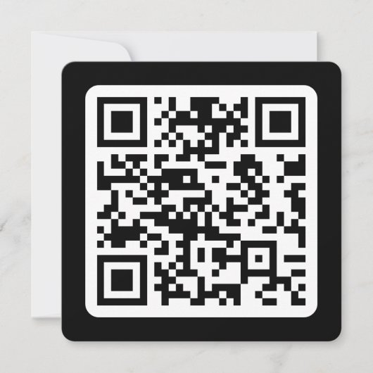 Bearbeiten moderner QR-Code | Schwarz-weiß oder fa Mitteilungskarte (Vorderseite)