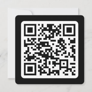 Bearbeiten moderner QR-Code Schwarz-weiß oder fa Mitteilungskarte
