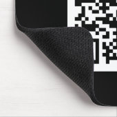 Bearbeiten moderner QR-Code | Schwarz-weiß oder fa Mousepad (Ecke)