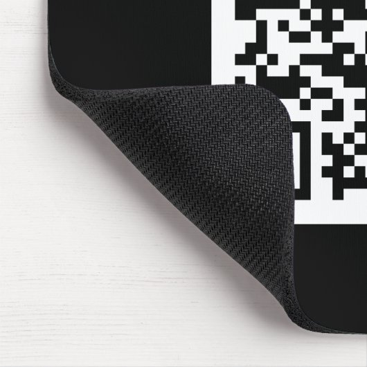 Bearbeiten moderner QR-Code | Schwarz-weiß oder fa Mousepad (Ecke)