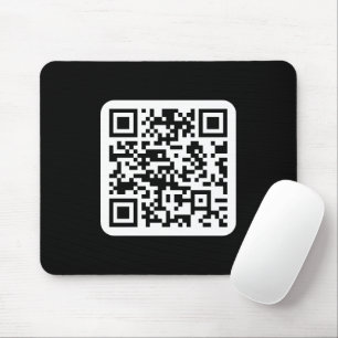 Bearbeiten moderner QR-Code   Schwarz-weiß oder fa Mousepad