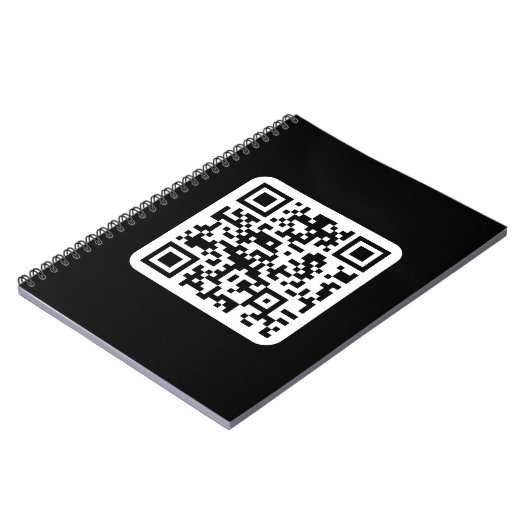 Bearbeiten moderner QR-Code | Schwarz-weiß oder fa Notizblock (Linke Seite)