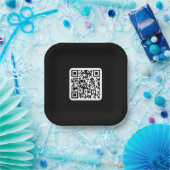 Bearbeiten moderner QR-Code | Schwarz-weiß oder fa Pappteller (Party)