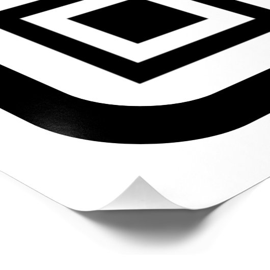 Bearbeiten moderner QR-Code | Schwarz-weiß oder fa Poster (Ecke)