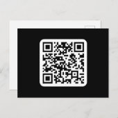 Bearbeiten moderner QR-Code | Schwarz-weiß oder fa Postkarte (Vorne/Hinten)