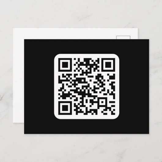 Bearbeiten moderner QR-Code | Schwarz-weiß oder fa Postkarte (Vorne/Hinten)