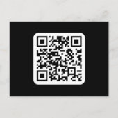 Bearbeiten moderner QR-Code | Schwarz-weiß oder fa Postkarte (Vorderseite)