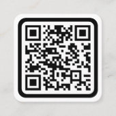 Bearbeiten moderner QR-Code | Schwarz-weiß oder fa Quadratische Visitenkarte (Vorderseite)
