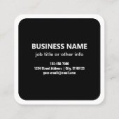 Bearbeiten moderner QR-Code | Schwarz-weiß oder fa Quadratische Visitenkarte (Rückseite)