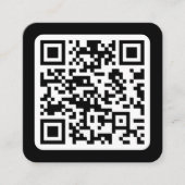 Bearbeiten moderner QR-Code | Schwarz-weiß oder fa Quadratische Visitenkarte (Vorderseite)