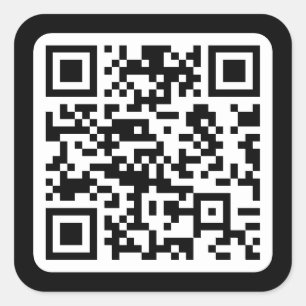 Bearbeiten moderner QR-Code Schwarz-weiß oder fa Quadratischer Aufkleber