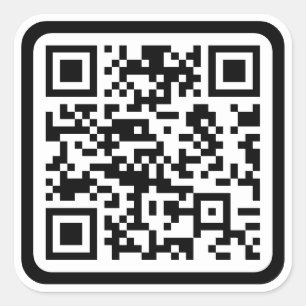 Bearbeiten moderner QR-Code Schwarz-weiß oder fa Quadratischer Aufkleber