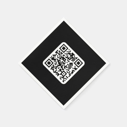 Bearbeiten moderner QR-Code | Schwarz-weiß oder fa Serviette (Ecke)