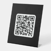 Bearbeiten moderner QR-Code | Schwarz-weiß oder fa Sockelschild (Vorderseite)