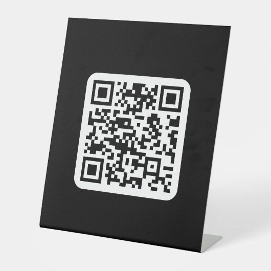 Bearbeiten moderner QR-Code | Schwarz-weiß oder fa Sockelschild (Vorderseite)