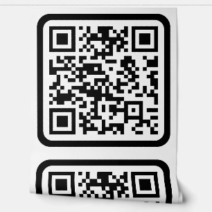 Bearbeiten moderner QR-Code Schwarz-weiß oder fa Tapete