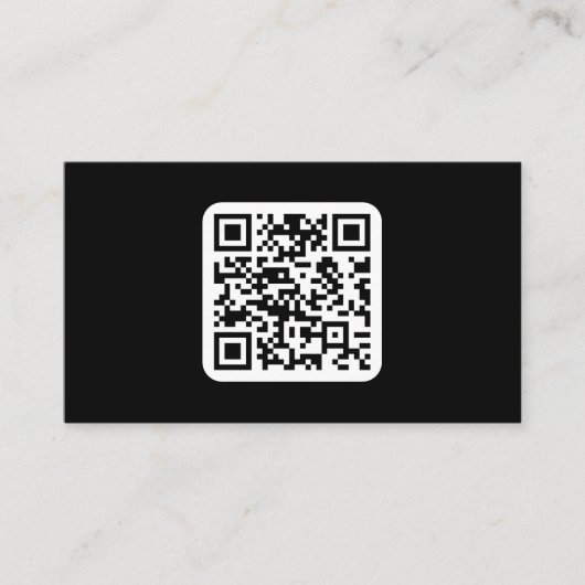 Bearbeiten moderner QR-Code | Schwarz-weiß oder fa Visitenkarte (Vorderseite)