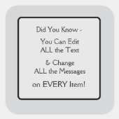 Bearbeiten Quadratischer Aufkleber (Vorderseite)