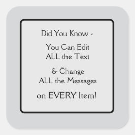 Bearbeiten Quadratischer Aufkleber