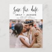 Bearbeiten Save the Date Handgeschriebenes Foto Postkarte (Vorderseite)