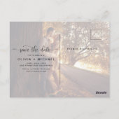 Bearbeiten Save the Date Weißes handgeschriebenes Postkarte (Rückseite)