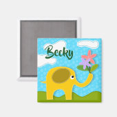 Bearbeiten Sie Cutesy & Fun Kids Künstlerisches El Magnet (Vorderseite/Rückseite)