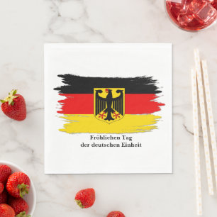Bearbeiten Sie die deutsche Flag-Runde eines Tages Serviette