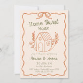 Bearbeiten Sie die Farbe, handgezeichnet, Sweet Ho Einladung (Vorderseite)
