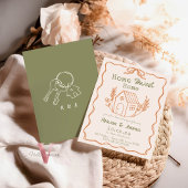 Bearbeiten Sie die Farbe, handgezeichnet, Sweet Ho Einladung