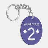 "BEARBEITEN Sie IHR 2" Numerology-Schlüsselkette Schlüsselanhänger (Vorderseite links)