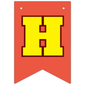 Bearbeiten Sie Ihr Alter auf ORANGE und YELLOW Hap Wimpelkette (Erste Fahne)