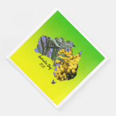 Bearbeiten Sie Text Australia Day Gum Leaf Wattle  Serviette (Ecke)