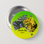 Bearbeiten Sie Text Year Australia Day Gum Leaf Wa Button (Vorne & Hinten)