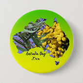 Bearbeiten Sie Text Year Australia Day Gum Leaf Wa Button (Vorderseite)