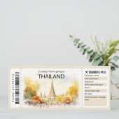 Bearbeiten Sie Thailand Flugzeug Ticket Thailand R Einladung (Stehend Vorderseite)