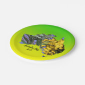 Bearbeiten Text Australia Day Gum Leaf Wattle 7" Pappteller (Schrägansicht)