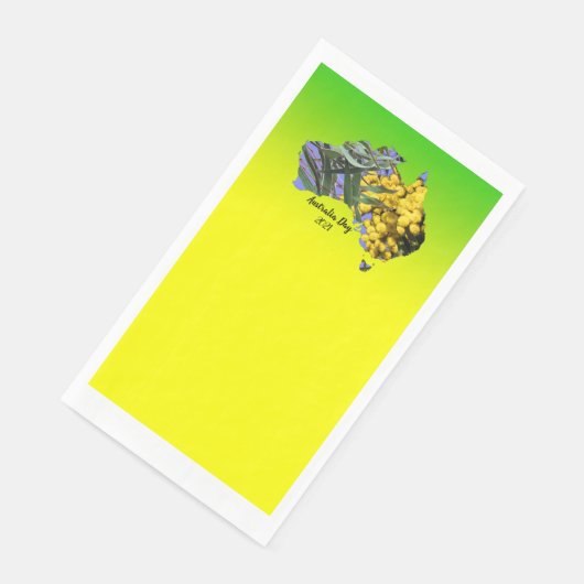 Bearbeiten Text Australia Day Gum Leaf Wattle Serviette (Ecke)