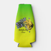 Bearbeiten Text Australia Day Gum Leaf Wattle Stub Flaschenkühler (Vorderseite)