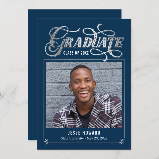 Bearbeiten von Abschluss-Karte mit Farbleuchten fü Einladung (Vorne/Hinten)