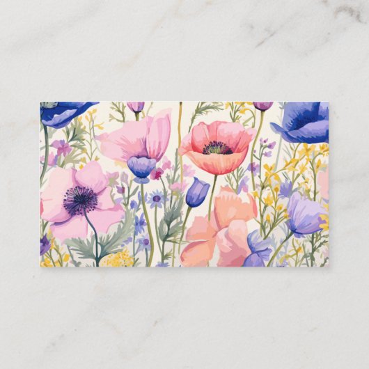 Bearbeiten von Blume-Popups Bouquet-Message-Karte Visitenkarte (Rückseite)